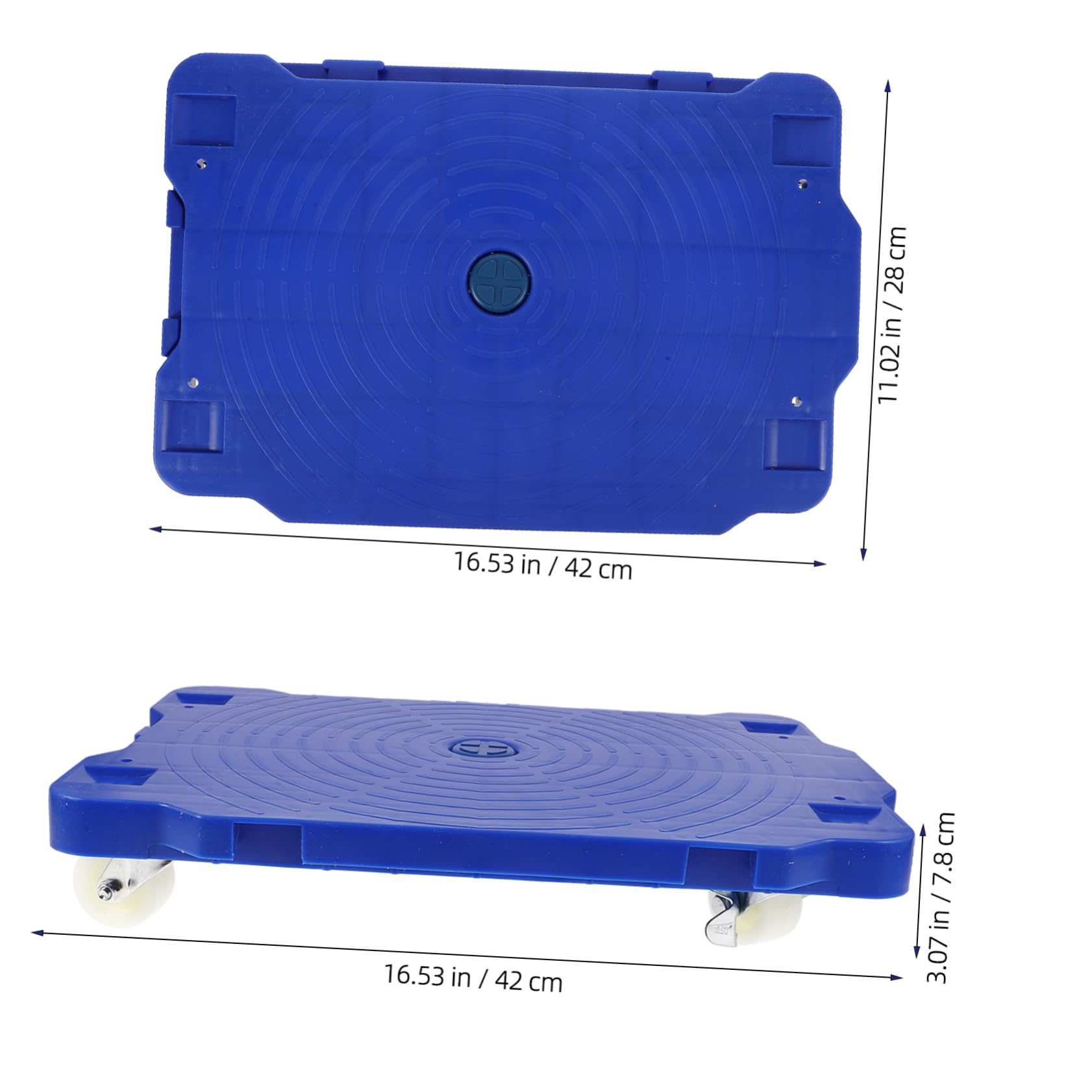 OSALADI Carrello Piattaforma a 4 Ruote Girevoli, Portata 80kg, Leggero e Robusto in Nailon e Plastica per Traslochi in Casa e Magazzino