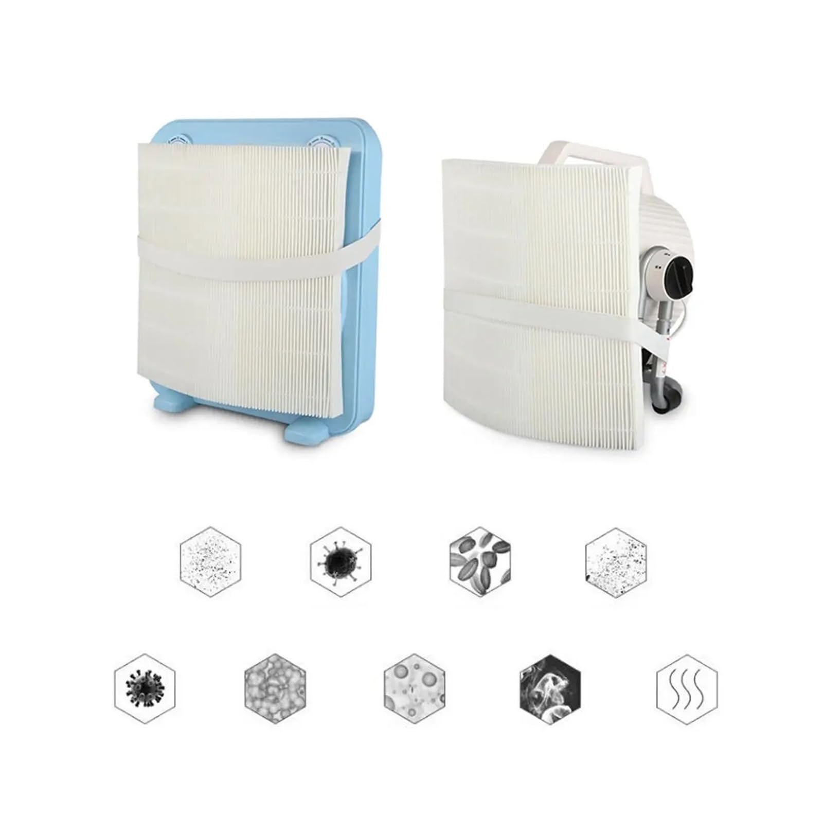 Xuanqingyi Store 300X300 X25mm Filtro DIY Filtro HEPA Anti formaldehído PM2.5 Haze Ventilador doméstico Aire Acondicionado Piezas purificadoras de Aire(5pcs)