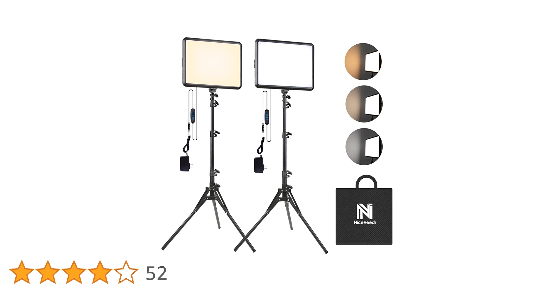 Amazon | NiceVeedi 2パック撮影用ライト LEDビデオライト 写真