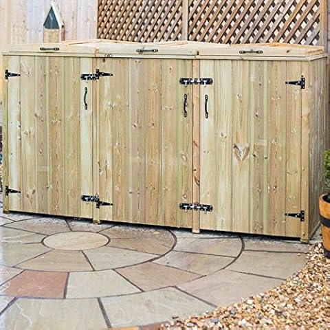 Garden Village Triple Wheelie Bin Store Cover