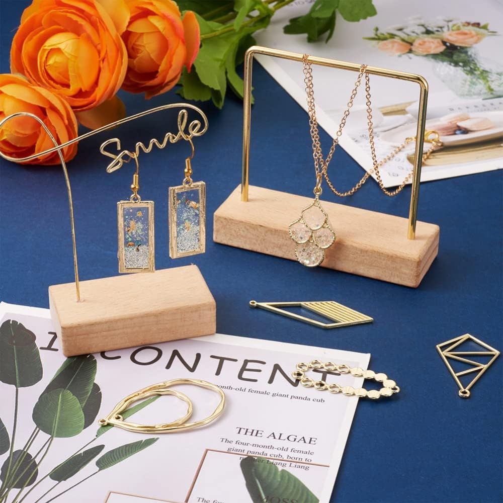 Alloy Geometric Open Back Bezel Frame Big Pendants Bezel Blank Trays Open Back Frame Pendants for DIY Crafts Resin Jewelry Making - Image 2