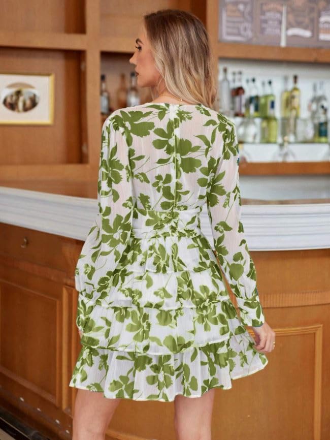 Leriya Fashion Georgette Western Above The Knee Women Party Dress (Lf-Wd1266_Green