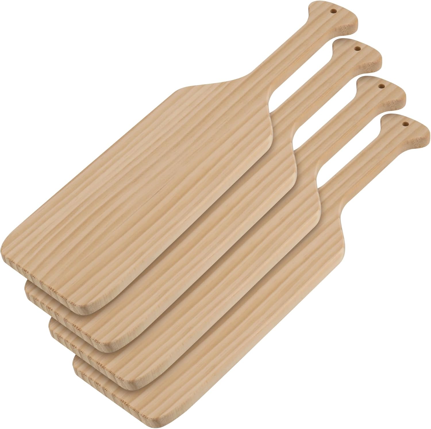 SEHOI 4 Pack 15 Inch Unfinished Pine Wood Sorority Paddles - Smooth DIY Greek Wooden Paddles for Painting, Crafts & Gifts