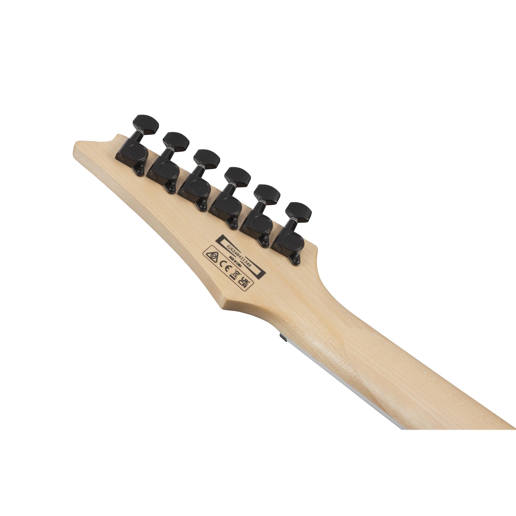 Ibanez GRG121DX-WNF, noyer plat | Corps Okoume, manche en érable GRG, touche Purpleheart, double humbuckers IBZ-6, pont fixe F106, 24 frettes