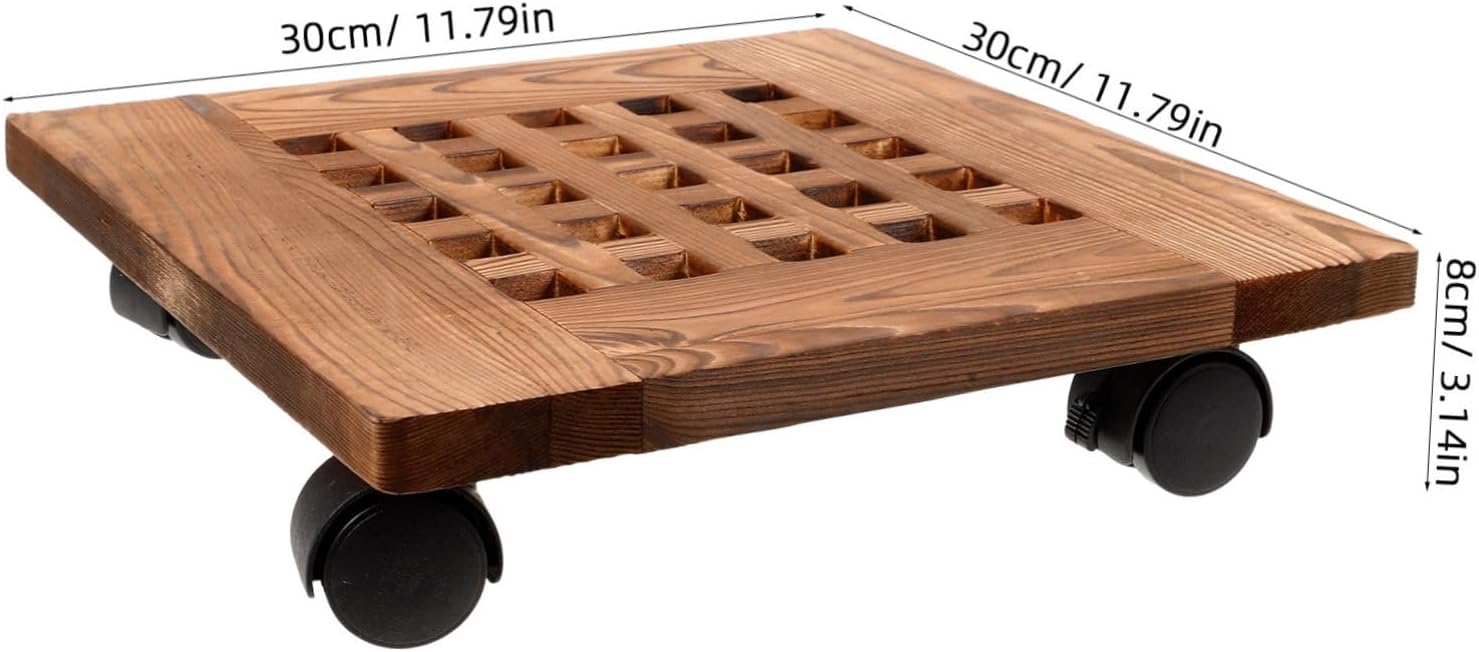 Planter Tray Wheels Flowerpot Holder Rollers Planter Stand Wheel for Easy Plant Repositioning