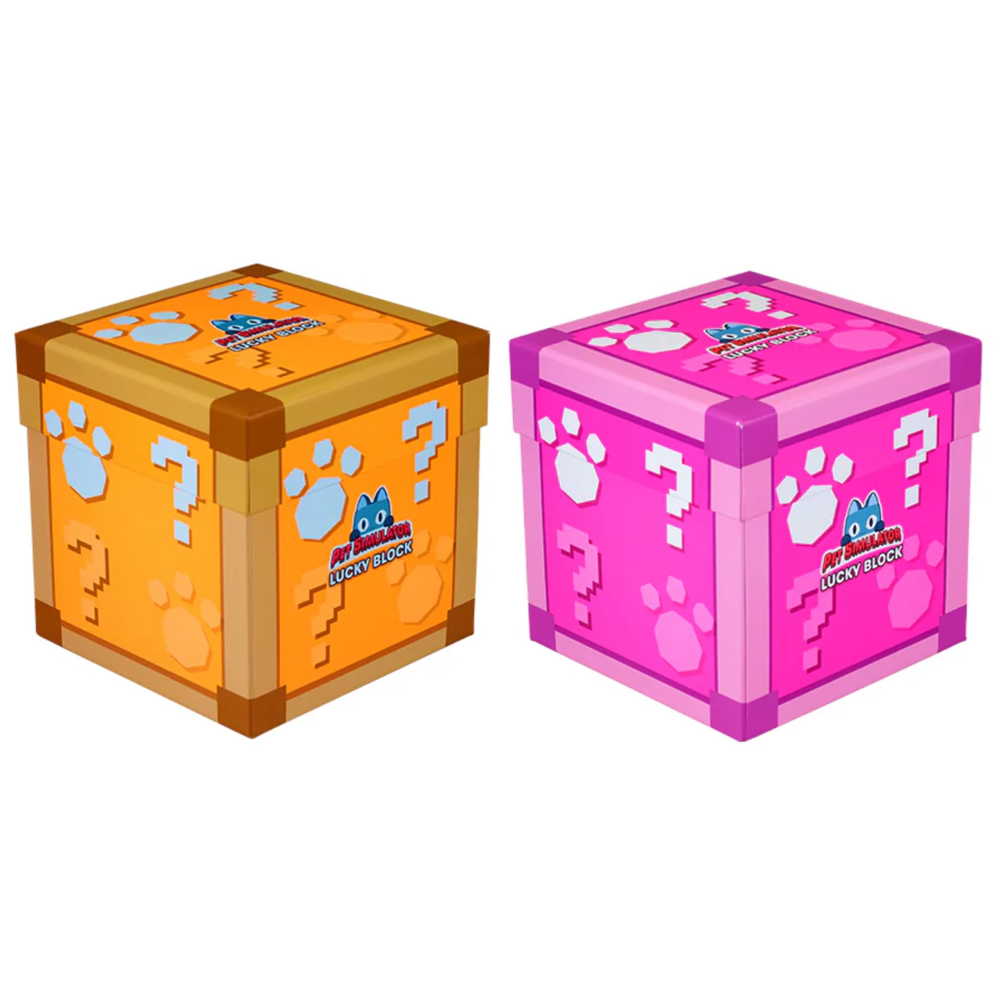 Pet Simulator Roblox Series 1 Limited Edition 6" 15cm Cube Plush - Lucky Blind Box - (Set of 2 Orange & Pink) โ image 1