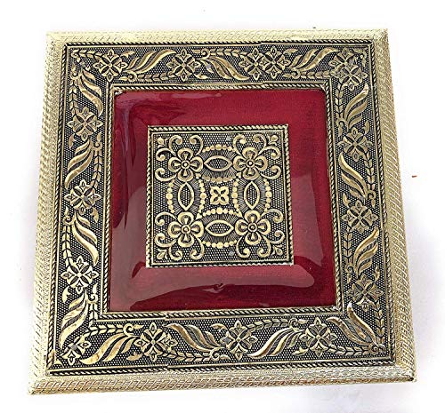 Image of RIOMAX Wooden Rajwadi Meva Oxidized Decorative Empty Dry Fruit Box /Gift Box (4 Section Box)