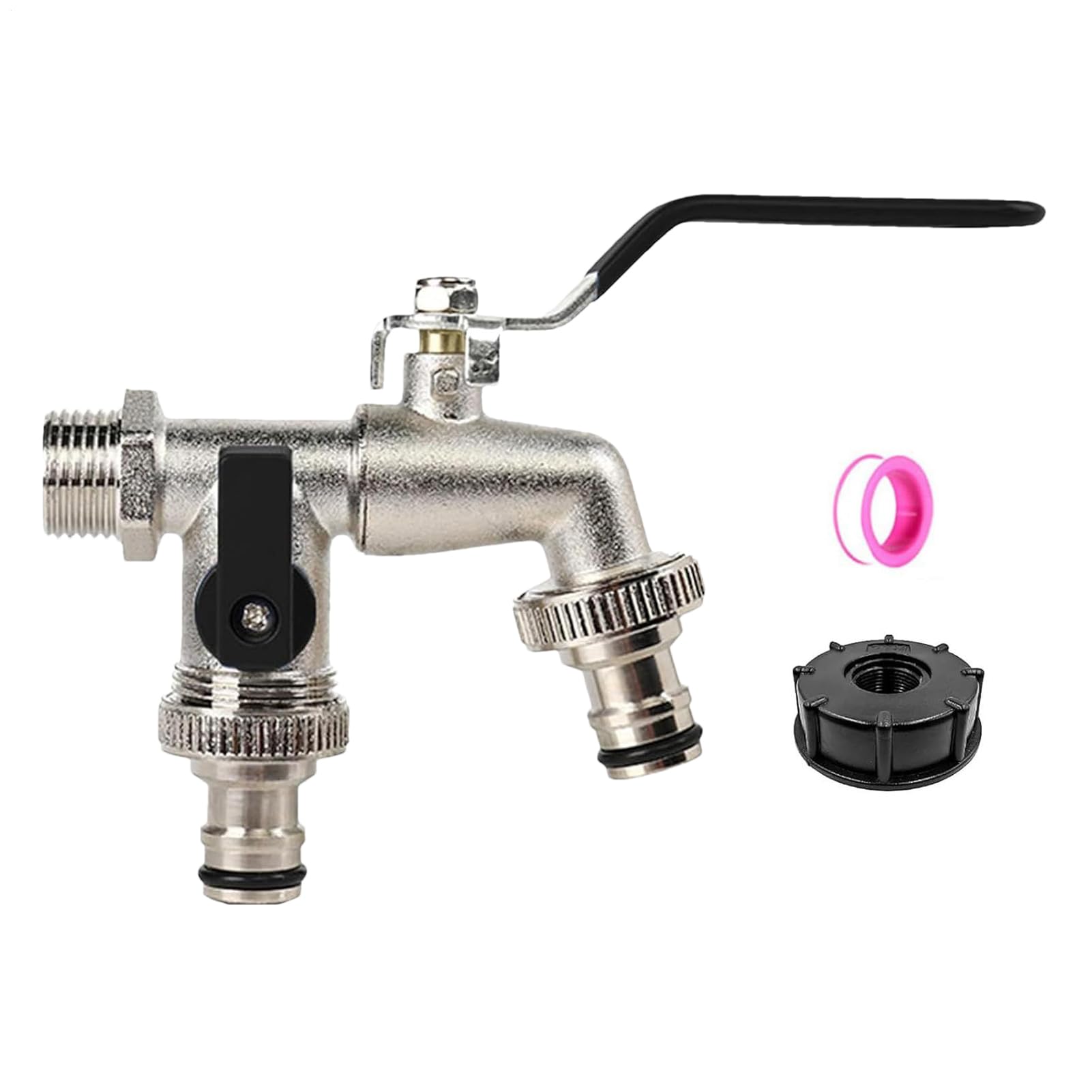 Robinet de Jardin Extérieur - Robinet d'Arrosage 2 Voies Antigel pour Tuyau et Pelouse