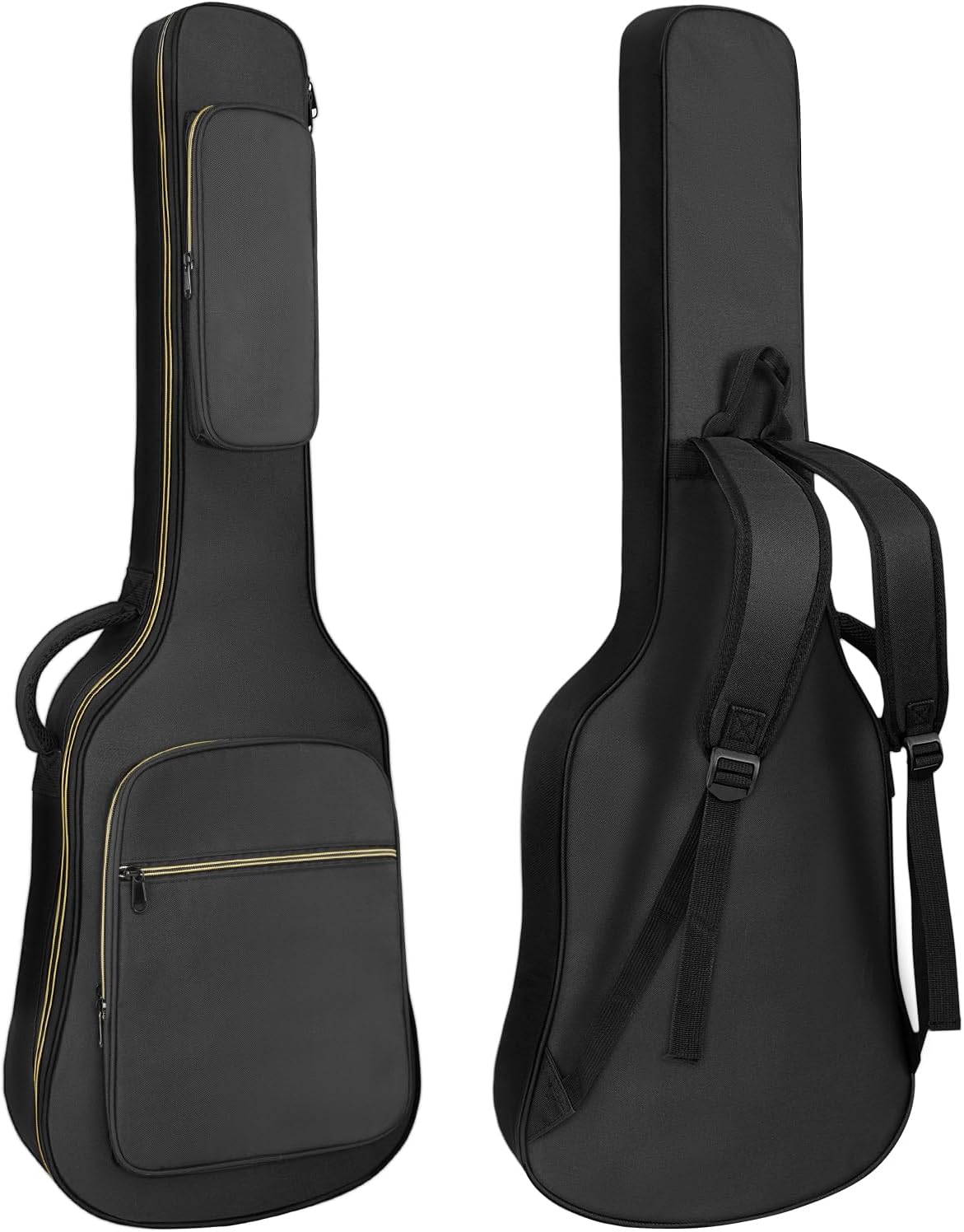 LETSROCK 39 40 41 Inch Electric Guitar Bag, Electric Guitar Gig Bag 0.35 Inch waterproof Thick Padding Backpack Soft Electric Guitar Case Dual Adjustable Shoulder Strap Pocket & Back Hanger Loop Black