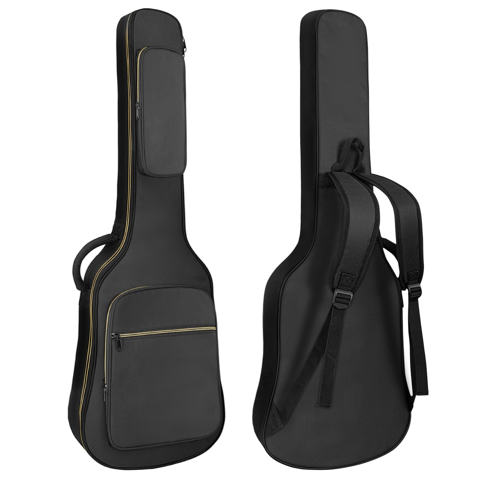 LETSROCK 38 40 41 Inch Electric Guitar Bag, Electric Guitar Gig Bag 0.35 Inch waterproof Thick Padding Backpack Soft Electric Guitar Case Dual Adjustable Shoulder Strap Pocket & Back Hanger Loop Black