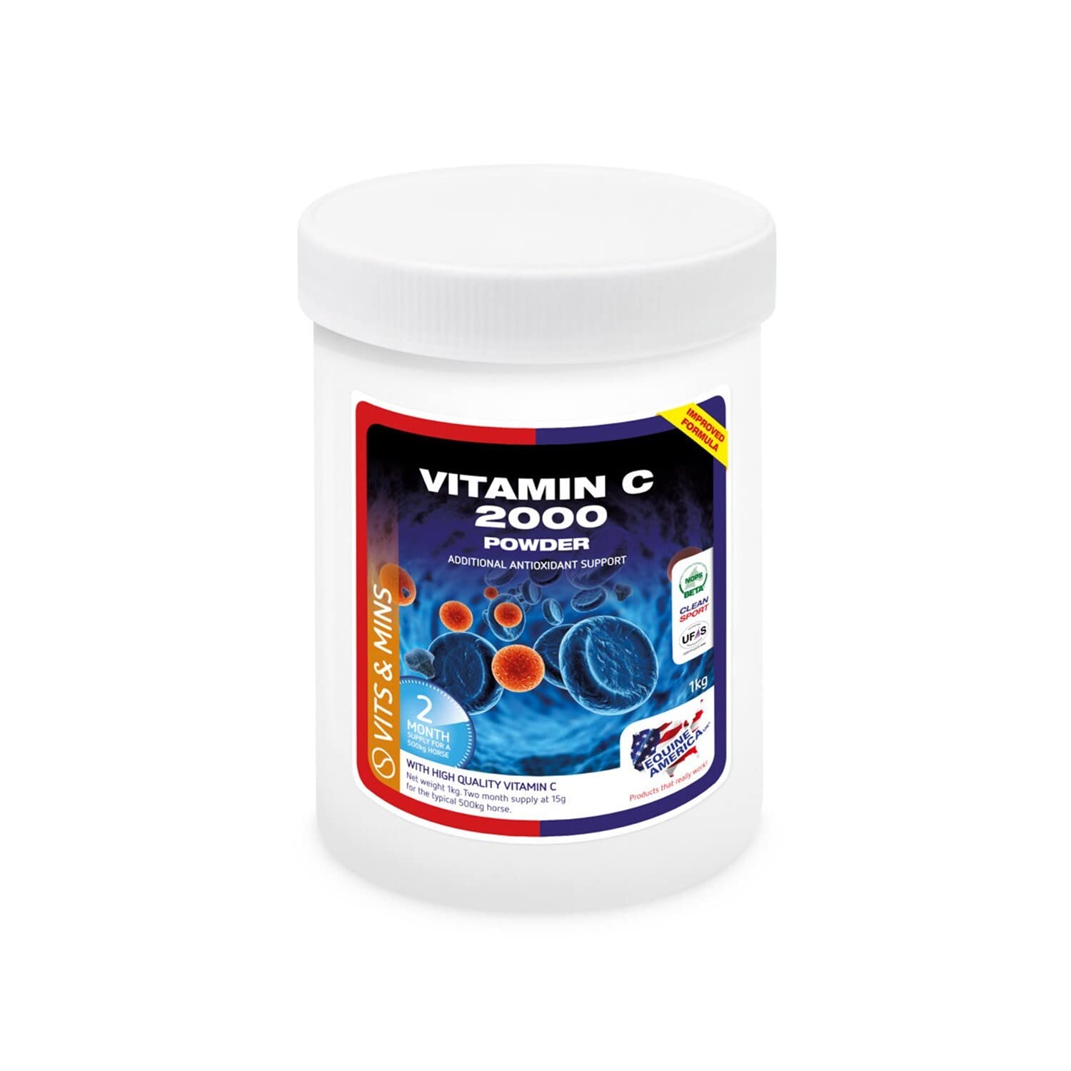 Polvo de Vitamina C de Equine America para Caballos y Ponis