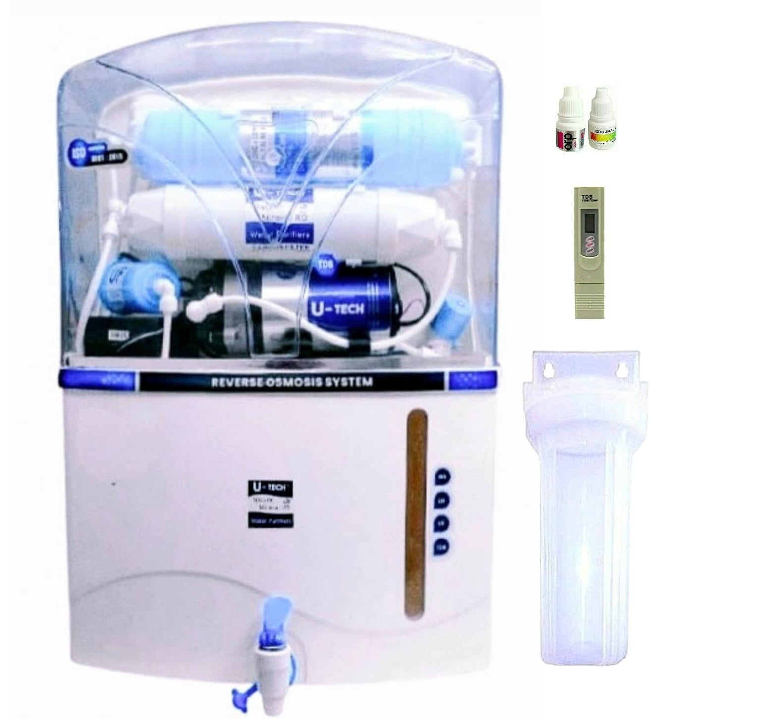 U-TECH® Supreme 15 Ltr. Alkaline+Copper RO With With UV+UF+TDS Purifier 10 Stage ISI/NSF Mark Filters | Best For Home & Offices| Made In India
