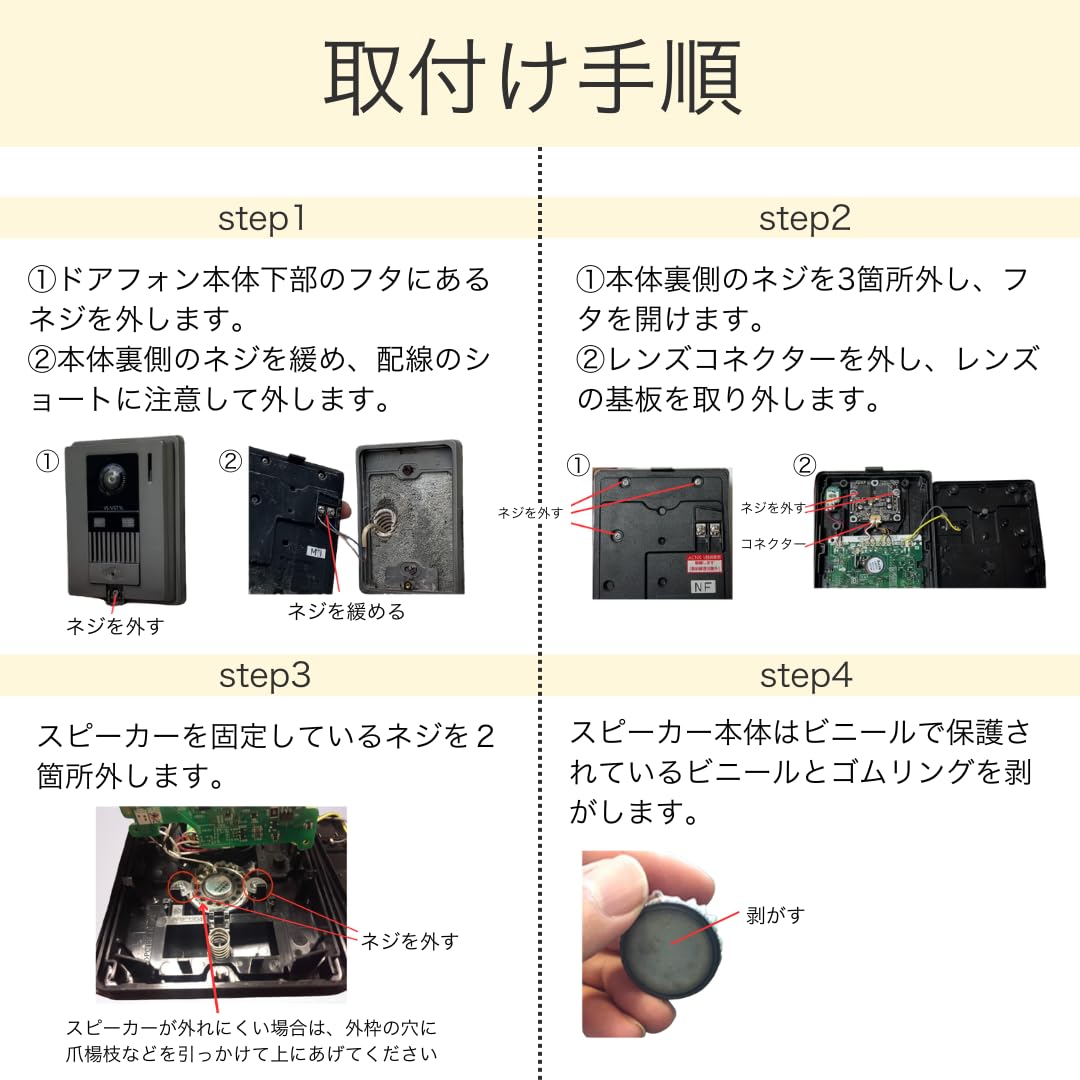 Amazon | パナソニック ドアホン 交換用 スピーカー 28mm 0.5W 8Ω DIY