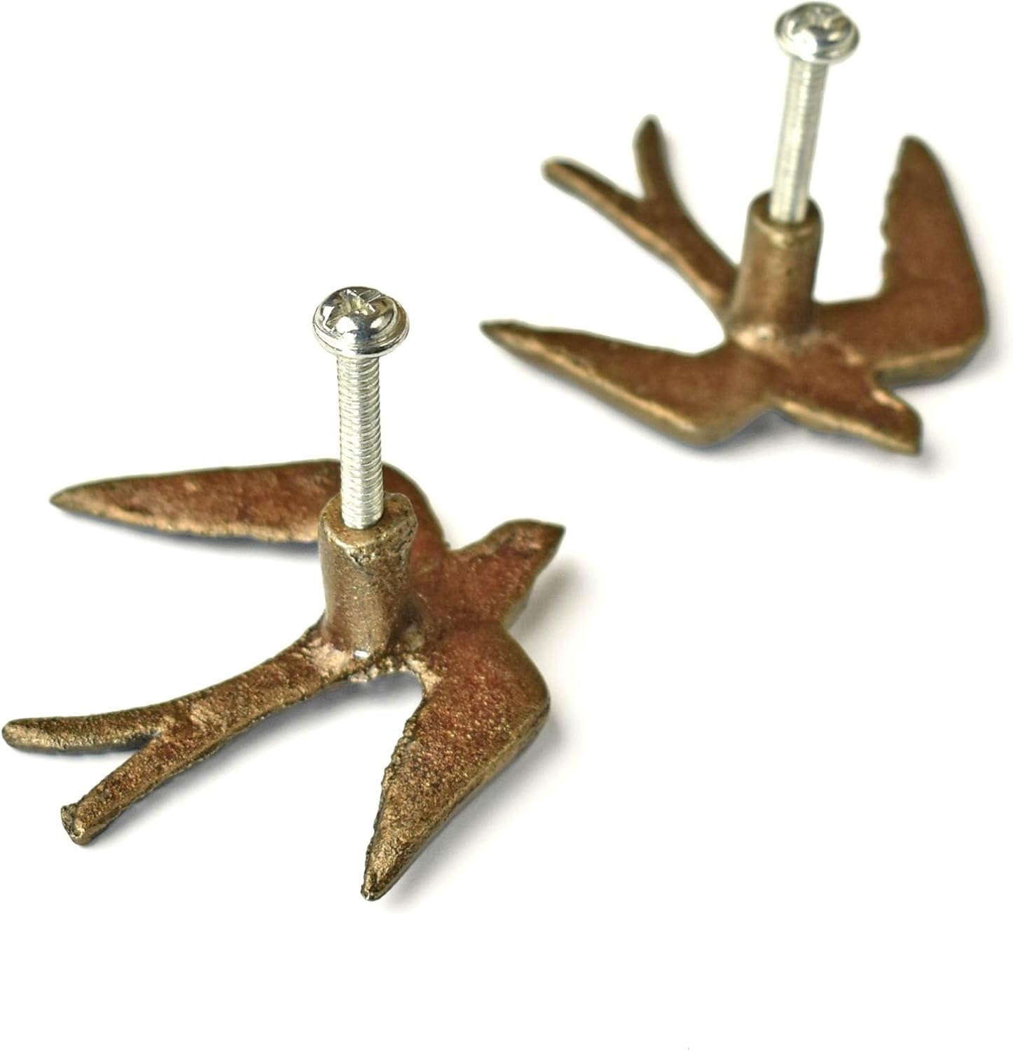 Antique Brass Bird Drawer Knob Metal Animal Cabinet Dresser Knob Pull Nursery Cupboard Wardrobe Knobs Handles - Set of 4