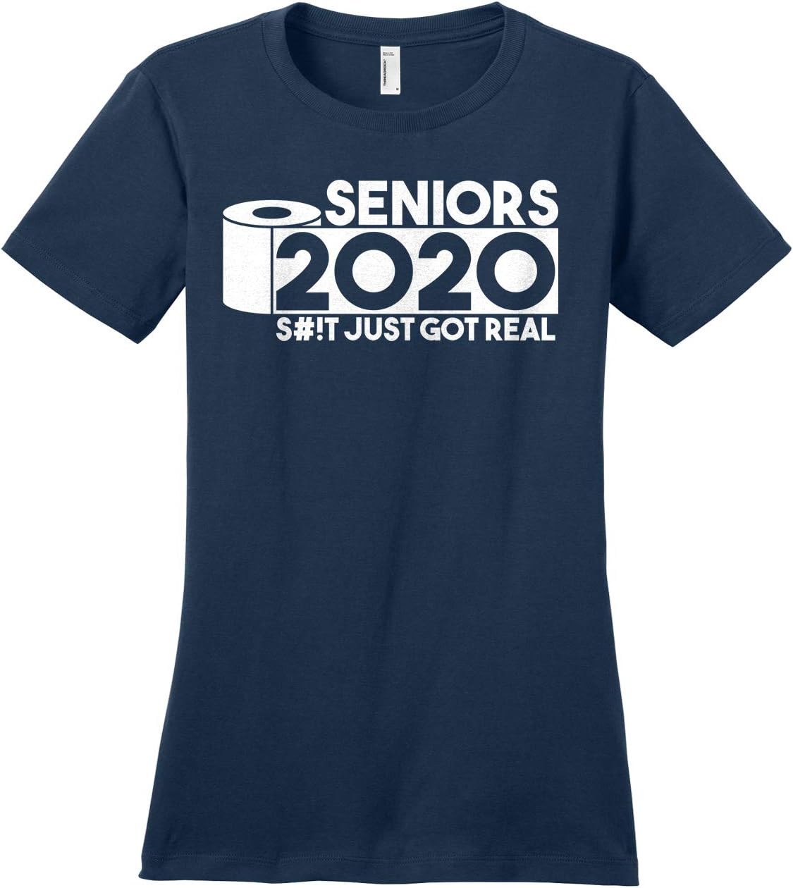 Threadrock Women's Seniors 2020 S#!t Just Got Real Funny Graduation T-Shirt
