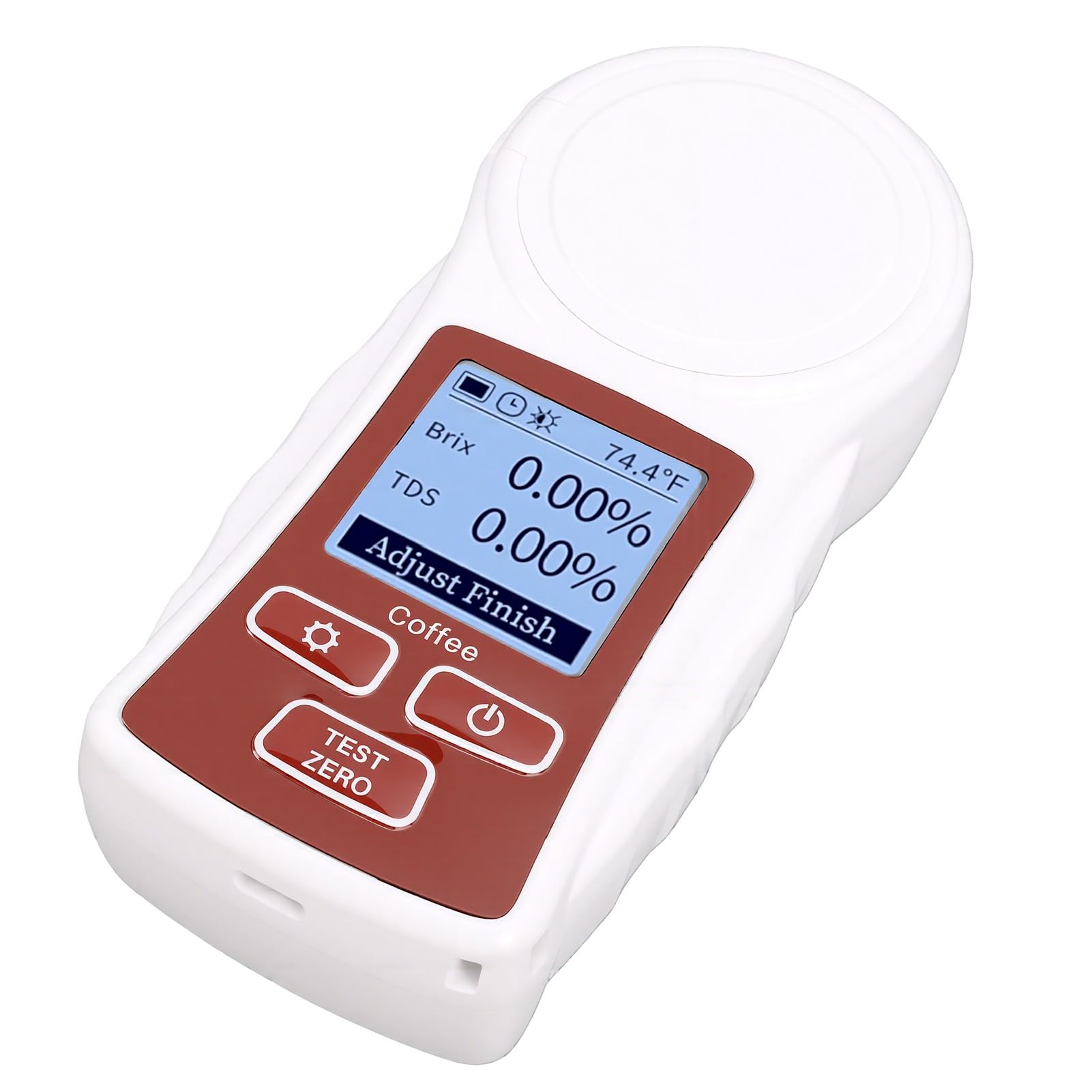 Eujgoov Refractómetro TDS para café, Medidor de 0-22% con Calibración de una Tecla ATC, Digital Antirecargable para Preparación de café