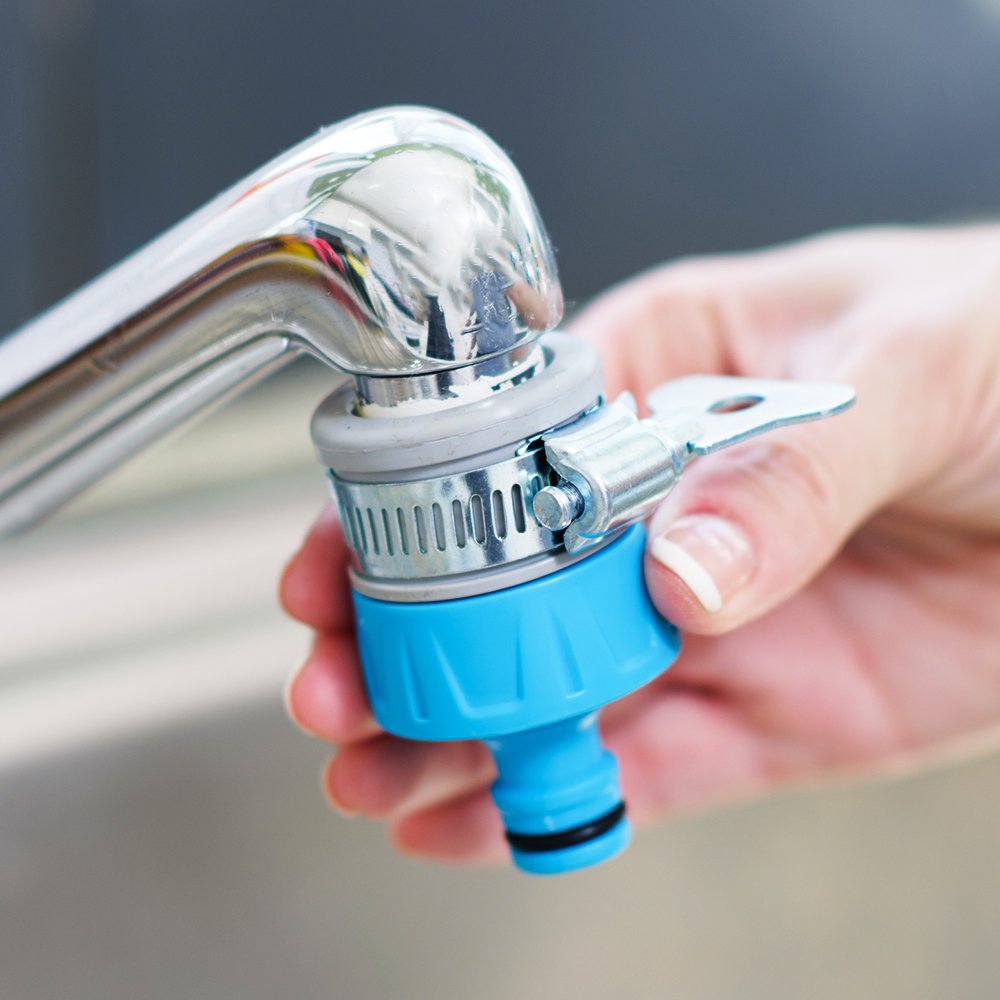 Flopro Round Tap Garden Hose Connector, Blue - Image 3