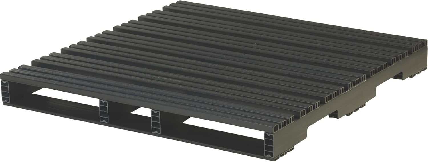 Jifram 05000125 48-Inch by 48-Inch 4-Way Heavy Duty Entry Recycled Plastic Pallet with 3500 Pound Weight Capacity