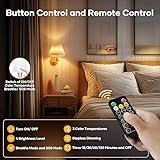 Suright 2 Pack Rechargeable Light Bulb with Remote Control, 3 Color Temperatures, Dimmable E27 Detachable LED Bulb with Timer, Battery Powered Light Bulbs for Non-Hardwired Lamps, Home Decoration - Image 2
