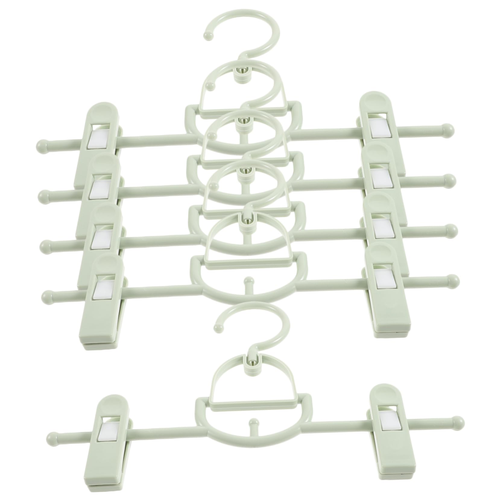 HOOTNEE 5pcs Children Hanger Hangers for Shorts Small Suit Hangers Pants Hangers Pant Hangers Hanging Clothes Airer Hangers Sock Airer with Pegs Hanger for Pants Green Plastic