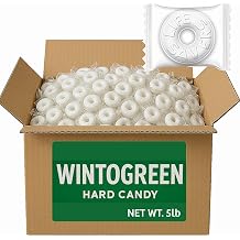 Mint Candy, 5 Pounds BULK package - Individually Wrapped WINT O GREEN Mints MEGA Pack - Hard Mints