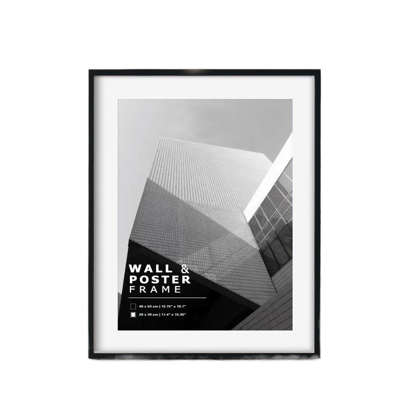 Picture Frames Picture Frame for Poster Photo 30x40 40x50 50x70cm A4 Simple Metal Frames With Plexiglass Mat Wall Mount Table Home Decor(Black Frame,30x40cm)