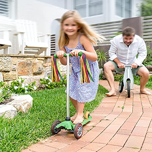 mewmewcat serpentina de bicicleta,2 PCS Flâmulas de bicicleta arco-íris infantil para meninas Fitas