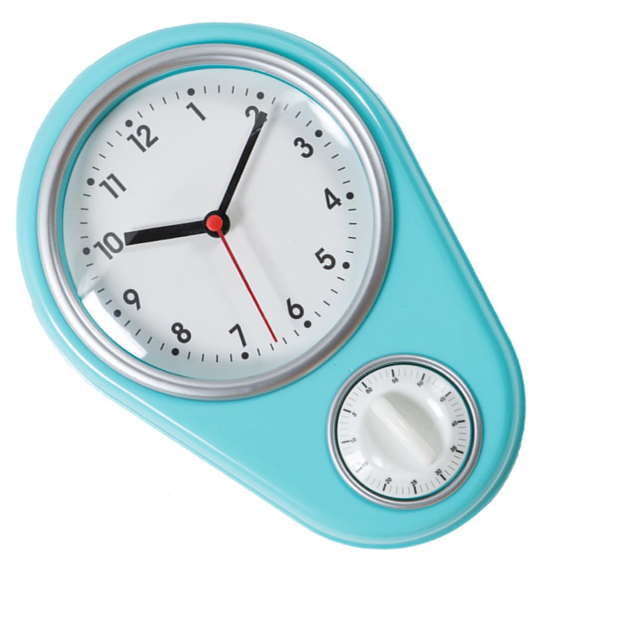 DOITOOL Timer Cucina Meccanico da Parete Blu senza Batteria Design Moderno Facile da Appendere Timer Domestico Multifunzione per Cucina e Decorazione