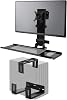 Monitor Wall Mount with Keyboard Tray and PC Wall Mount Set, Monitor and Keyboard Wall Mount Height Adjustable Fits 17
