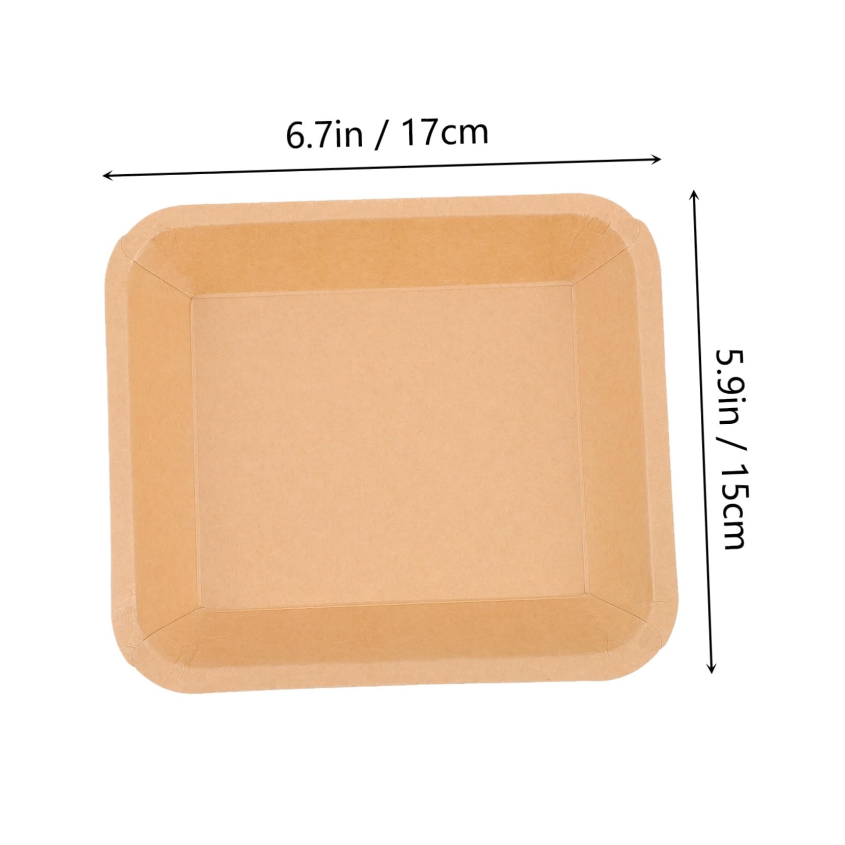 CIYODO 25Pcs Disposable Food Packing Plates Thickened Greaseproof Paper Trays for Fried Chicken Snacks and Grilled Foods for Home Office Picnic and Parties