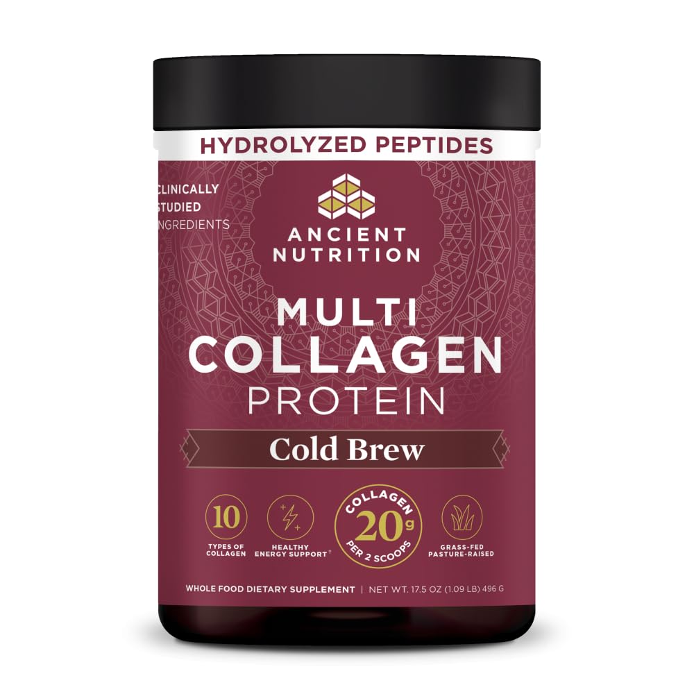 Ancient Nutrition Multi Collagen Protein, Cold Brew Coffee