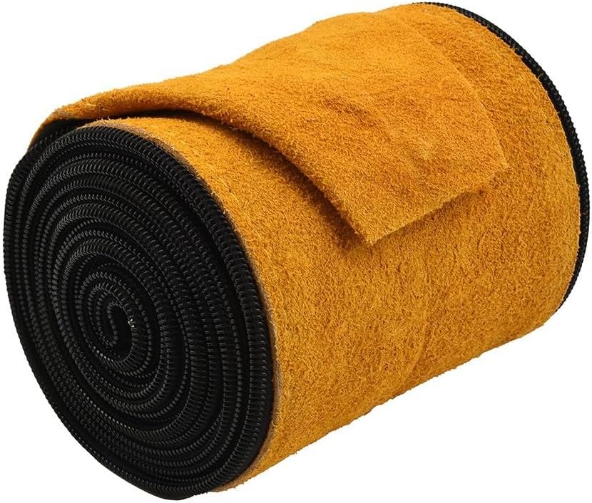TIG Welding Torch Cable Cover, Flame-Resistant Leather, MIG/Plasma Cable Sleeves Tig Cover, Welding Torch Cable Hose Cover, 11.48Ft