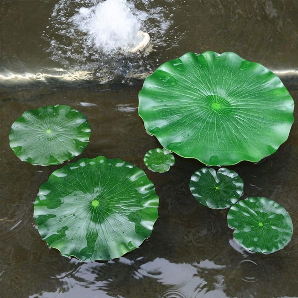 RANRIVERS 12Pcs Lily Pads for Ponds ArtificialGreen Artificial