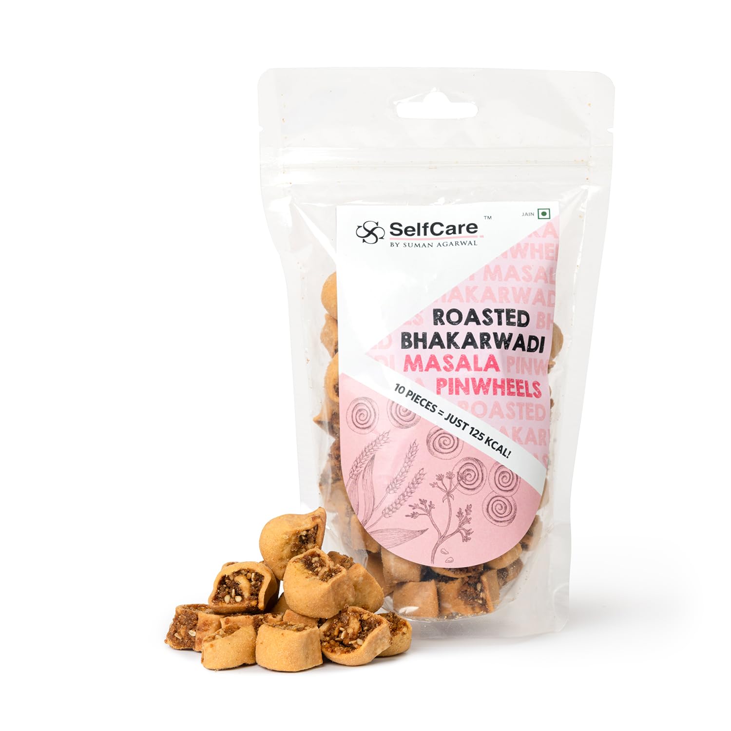 SelfCare By Suman Agarwal Roasted Bhakarwadi - Masala Pinwheels Pack of 1 200g | Vegan - Oil free - Healthy | Snacks - Namkeen - Grocery | Crispy - Chatpata - Tea time Snacking | Travel Friendly (B0CZXXTJ62) Amazon Price History, Amazon Price Tracker