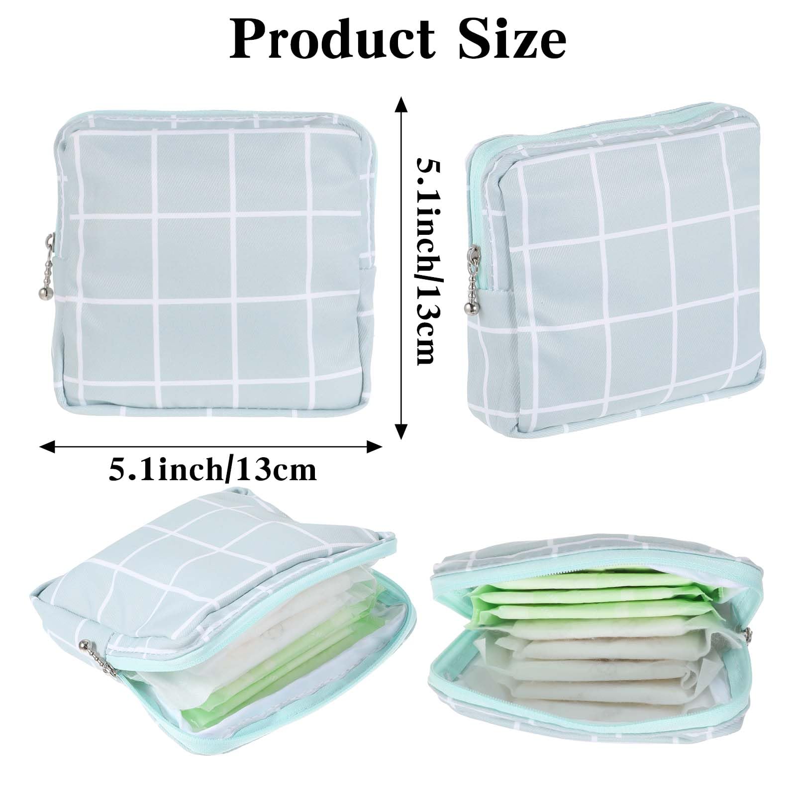 3 bolsas de almacenamiento de almohadillas sanitarias, bolsa portátil de período para adolescentes/servilletas sanitarias/tampones, bolsa de almacenamiento de servilletas sanitarias, regalos para el 2