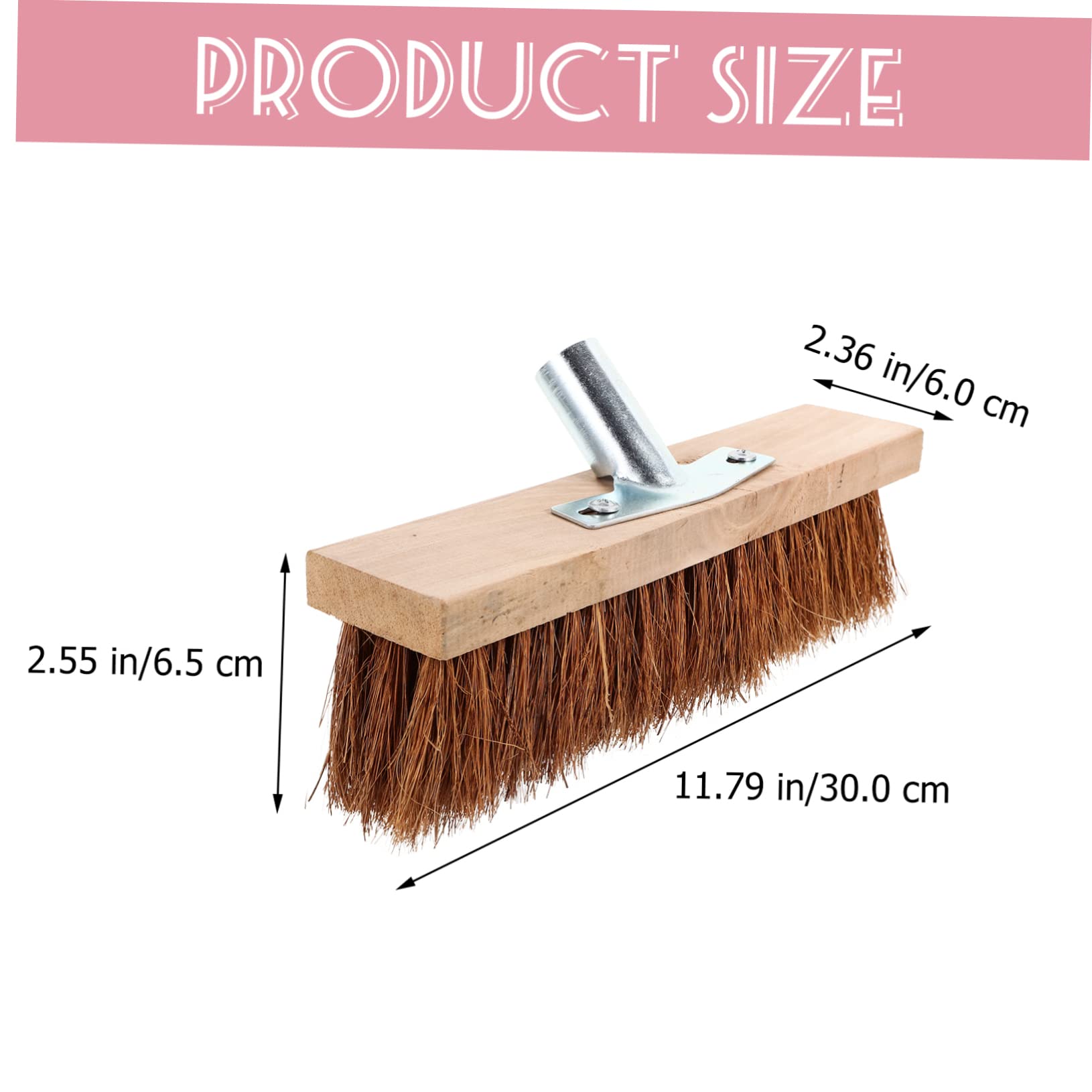 Cabezal de Cepillo de Piso de Repuesto con Cerdas Suaves | Madera E Hierro, Pieza de Instalación con Mango, para Suelos Duros y Dormitorio
