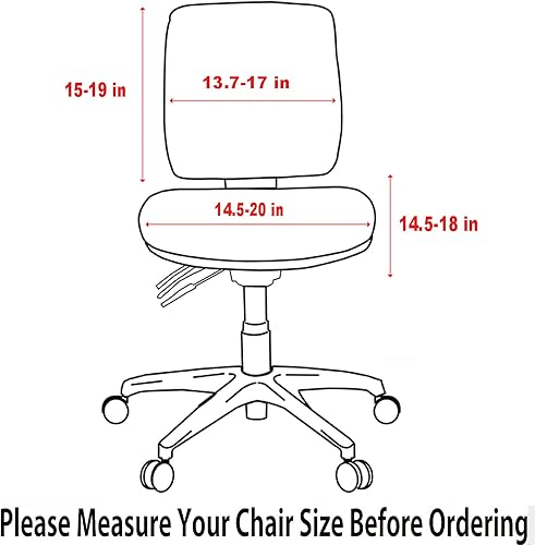 Miniatura 4 de Deisy Dee Fundas para silla de oficina de computadora, color puro, universal, elásticas, giratorias, solo fundas para silla C098 (gris plateado)