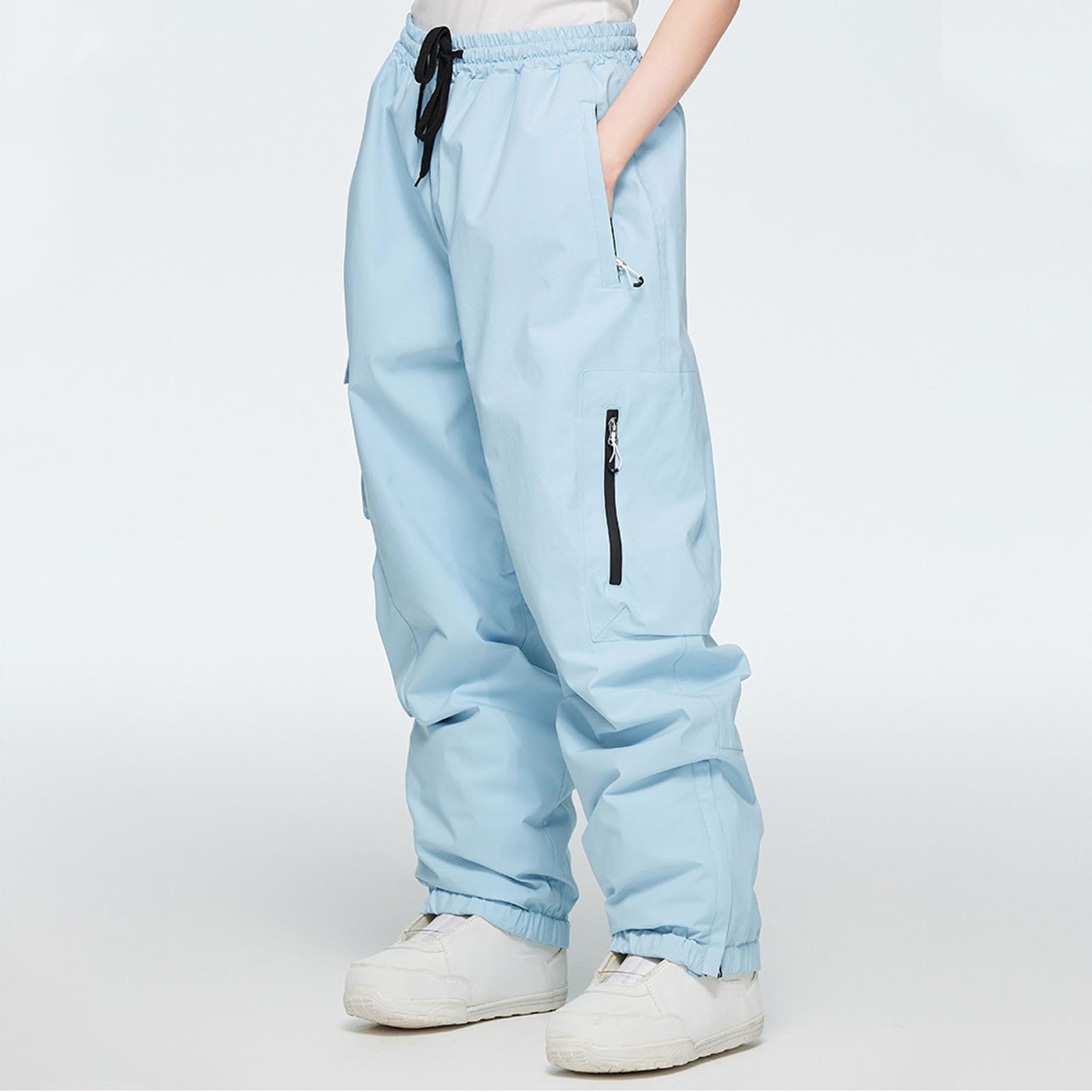 Skihose Damen Herren, Thermo Snowboardhose Winterhose Winddicht Softshell Schneehose Unisex Hiking Schneehose Wasserdicht Atmungsaktiv Outdoorhose Baggy Ski Pants Slim Fit Skihose, S 3XL