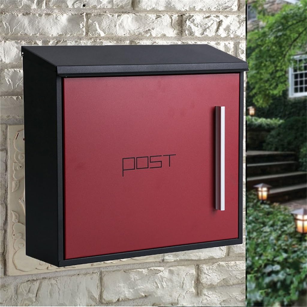 HBJWOV Indoor and Outdoor Mail Boxes Creative Villa Email Boxes(Gray)