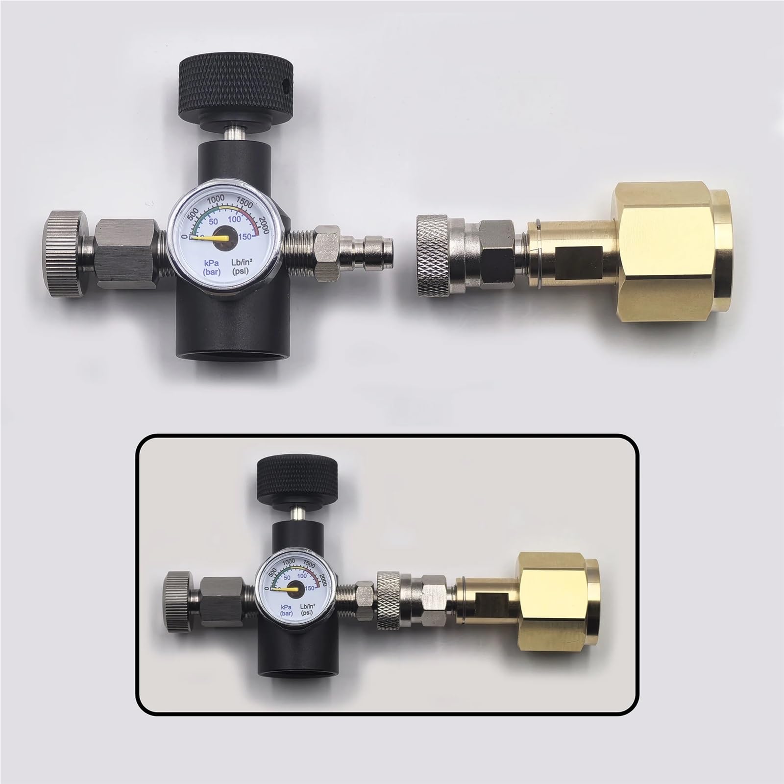 1 unidad de generador de agua de soda con gas, cilindro de dióxido de carbono, estación de llenado, botella, conector adaptador de recarga de CO2(CGA320 2Kpsi 150bar)