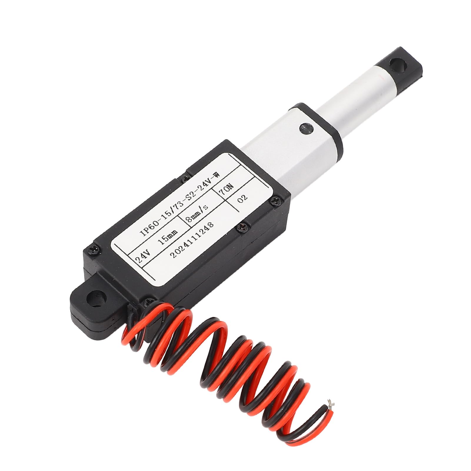 Actuador Lineal de 24 V, Movimiento de Carrera eléctrico, sofá, Aplicaciones versátiles, Compacto y liviano, Durabilidad para servos, Puertas de gabinetes, Pinzas robóticas.