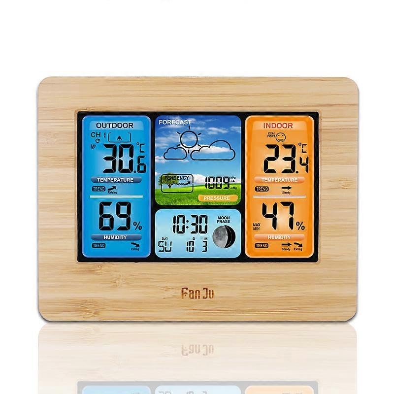 Horloge numérique multifonctionnelle et petit réveil météo lumineux