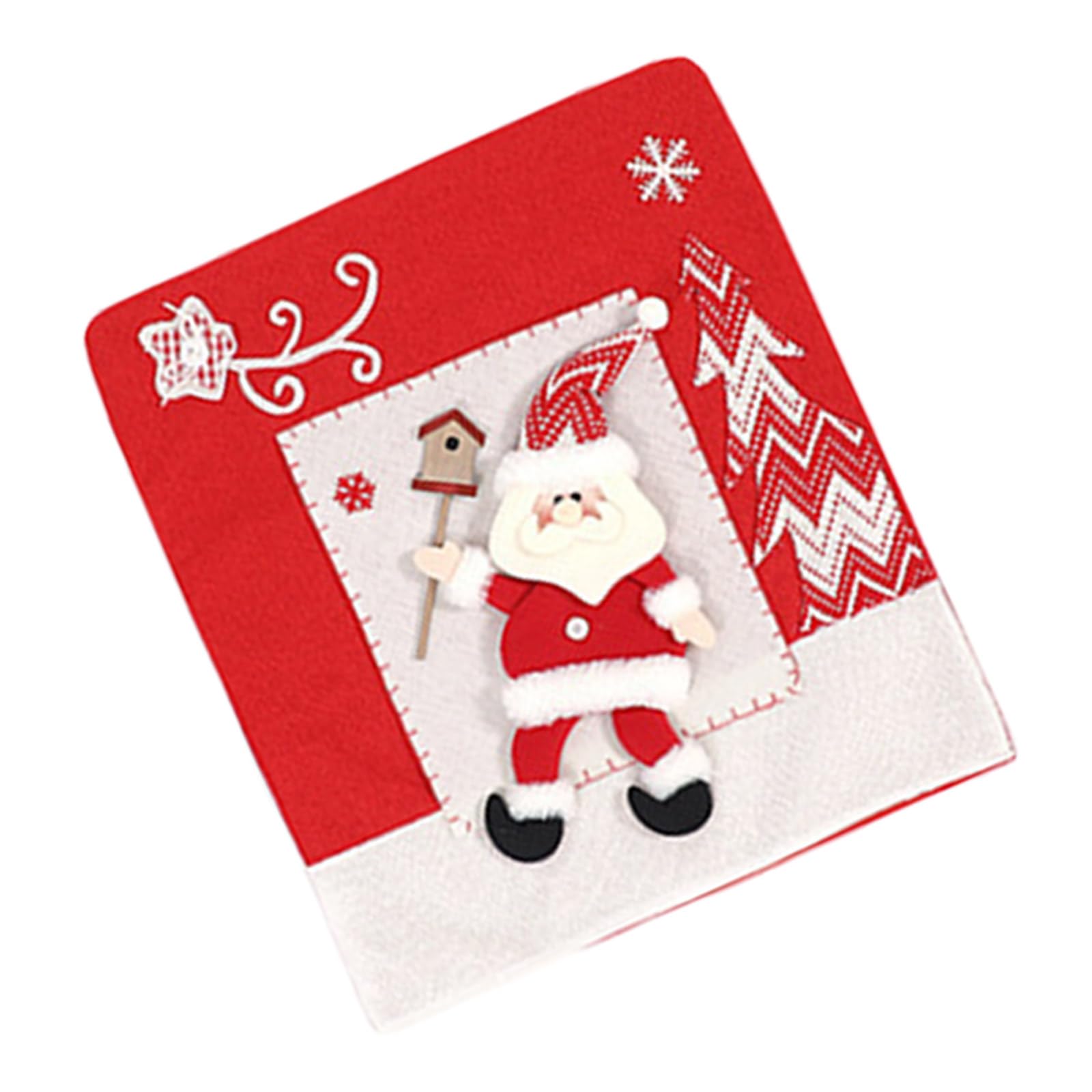Buxuaaaa Elder Christmas Dining Chair Back Covers Festival Santa Hat Chair Back Covers For Christmas Dinner Decoration Embellishment Tree Designs