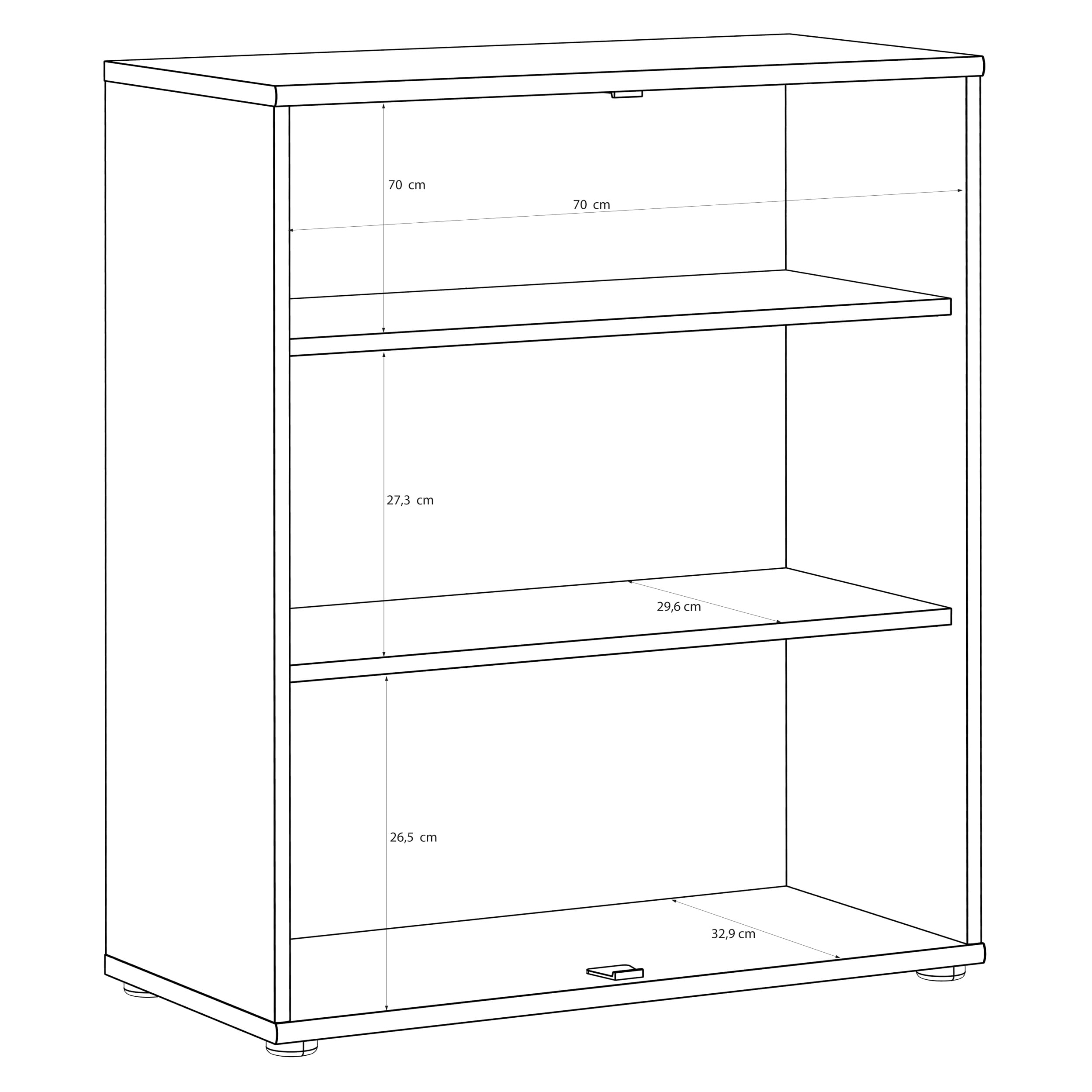 Forte TEMPRA 2 Kommode 70 80, Moderne Kommode 2-türig, Schlafzimmer, Wohnzimmer, Büro, Holzwerkstoff, Kaschmir|Beige, 73,7 cm breit x 85,5 cm hoch x 34,8 cm tief