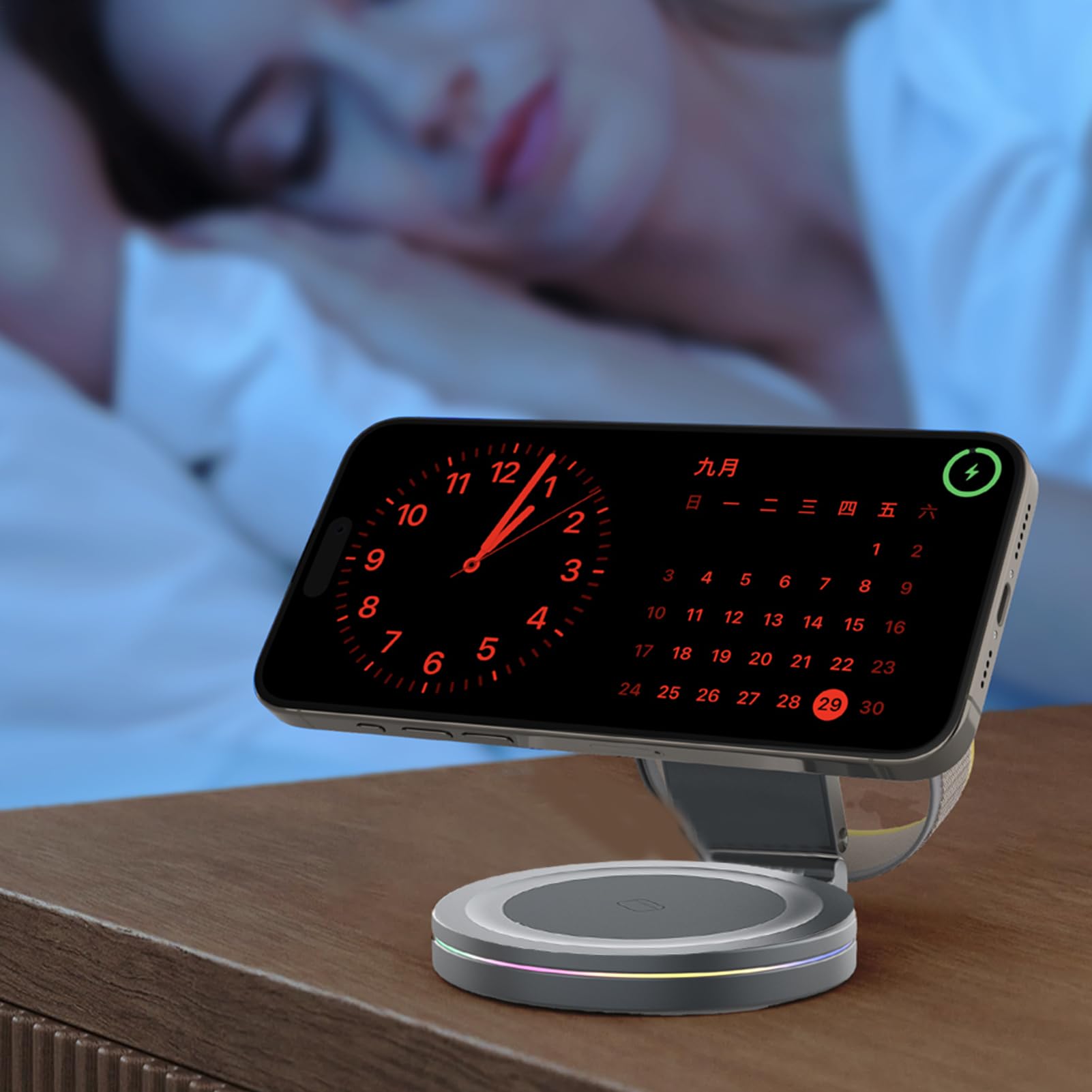 Estación De Recarga Inalámbrica Carga Rápida Magnética | Soporte Carga Inalámbrica 360° Soporte Plegable Portátil para Móvil, Consola, Hogar, Viaje, Bolso, Escritorio, Mesita De