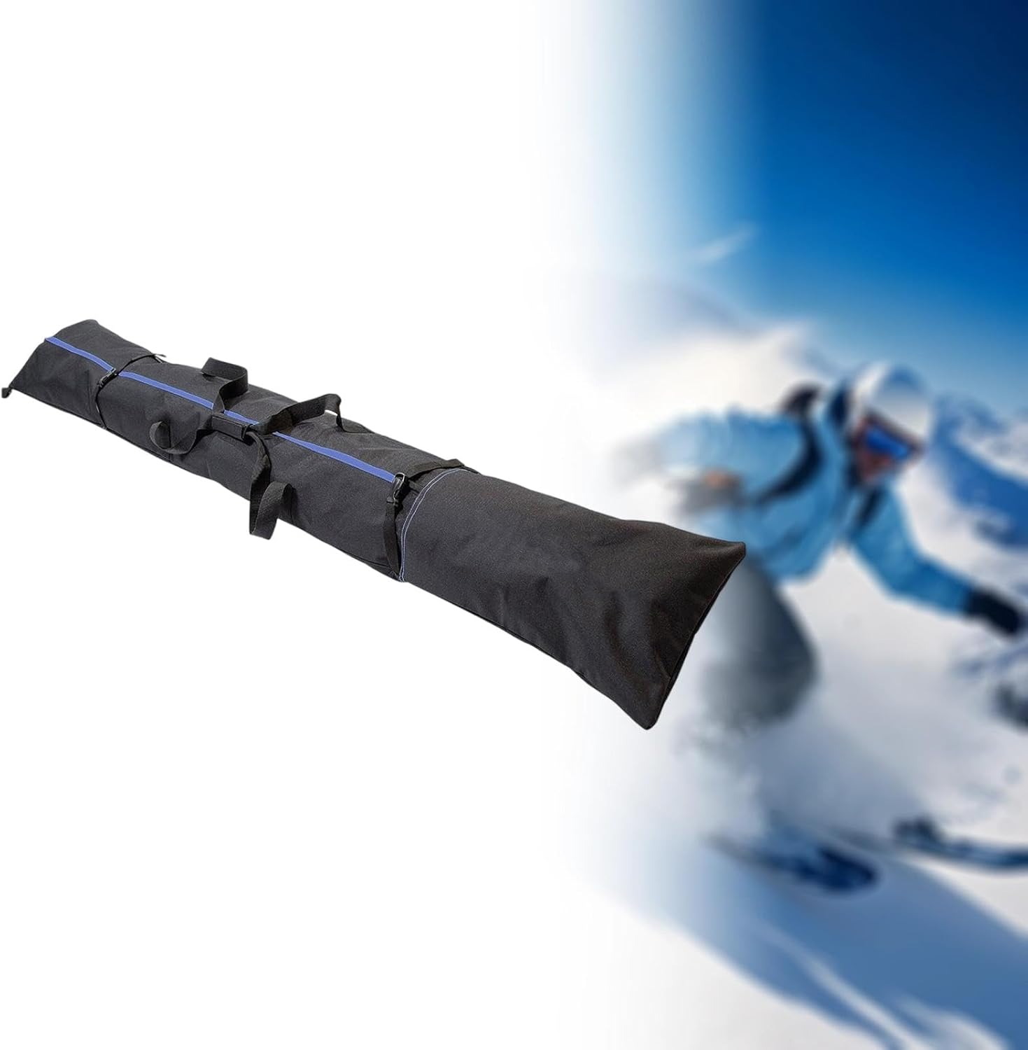 Qianly Ski Bag Fits Ski up to 200 cm Long,Portable,Snowboard Bag for Winter Sports Skiing Outdoor