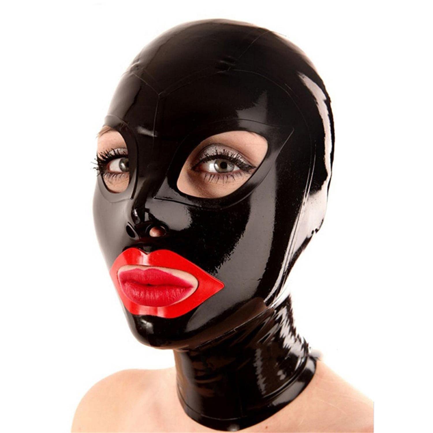 Lattice Testa Coperchio, lattice Maschera per la testa Cappuccio in latex per gioco di ruolo di Party Abbigliamento da club