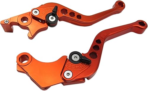 Orange CNC 6 Position Shorty Brake Clutch Lever Fit for YAMAHA XJ6 DIVERSION 2009-2015 09 10 11 12 13 14 15