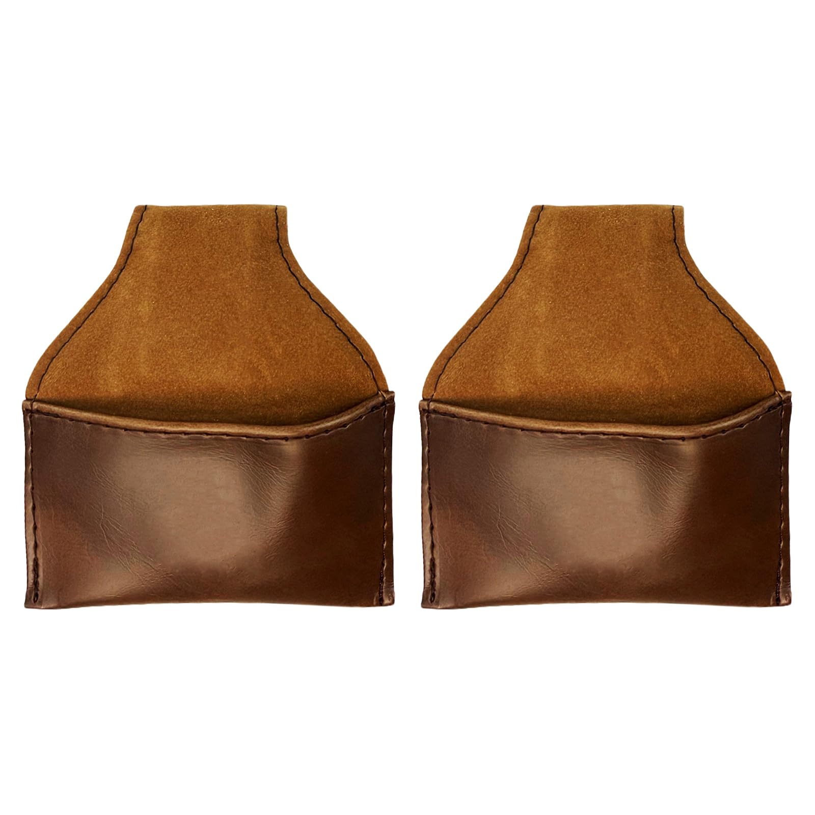 Flylin Billiard Chalk Bag 2Pcs, Brown PU Leather Pouch