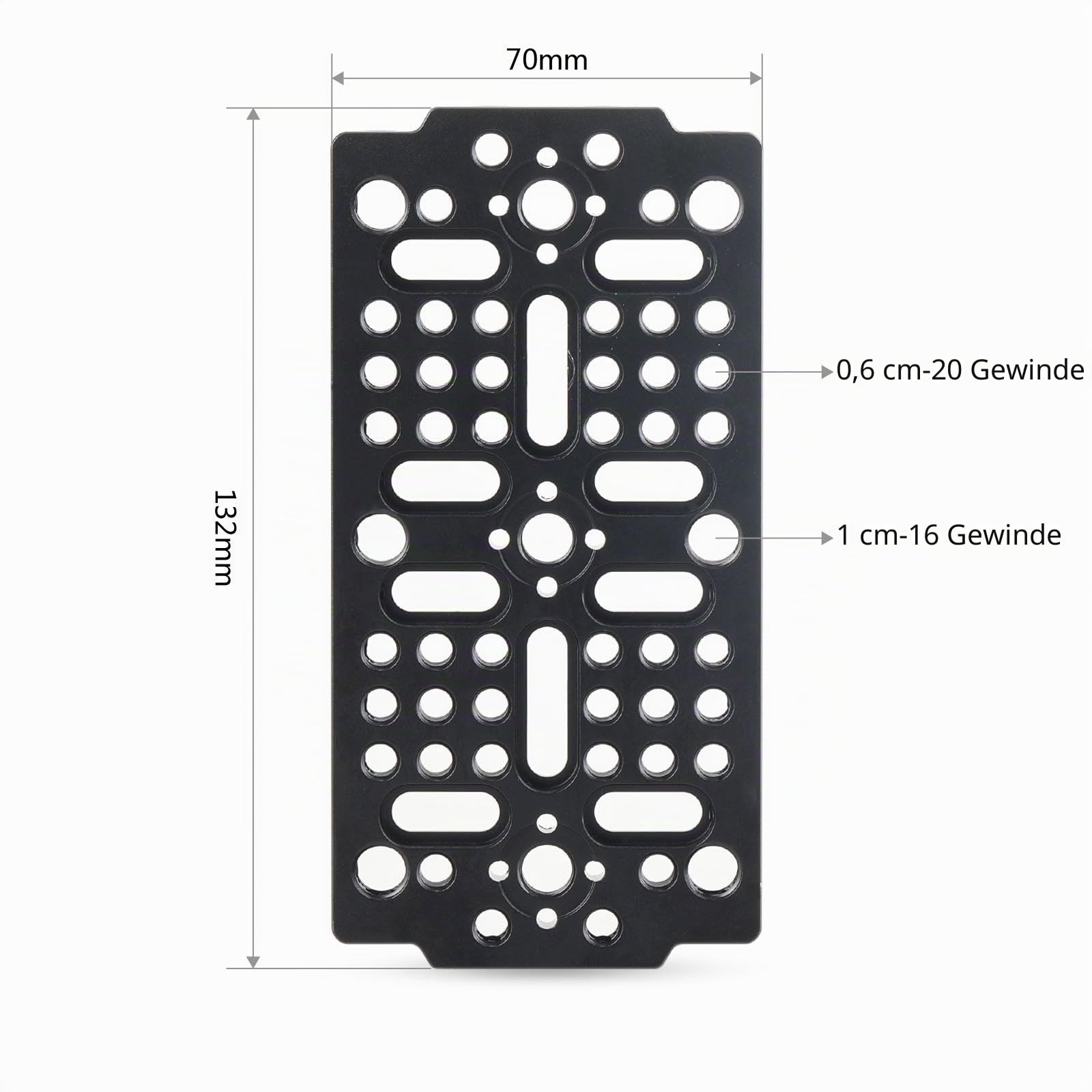 SMALLRIG Kamera Käseplatte Cheese Mounting Plate mit 1/4, 3/8 Gewinde und Positionierungsloch - 1681